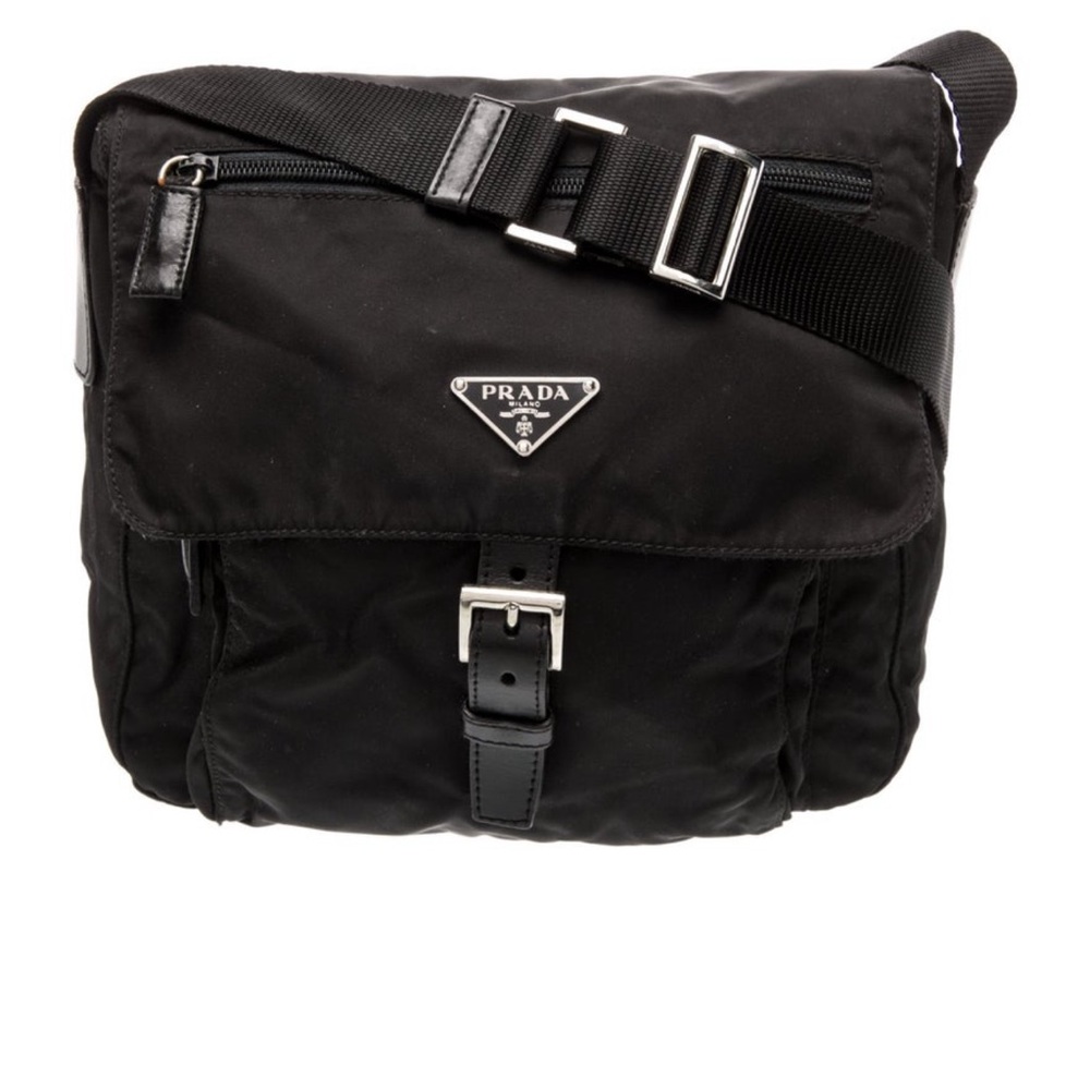 Prada Tessuto Nylon Crossbody Bag Black Small Size messenger